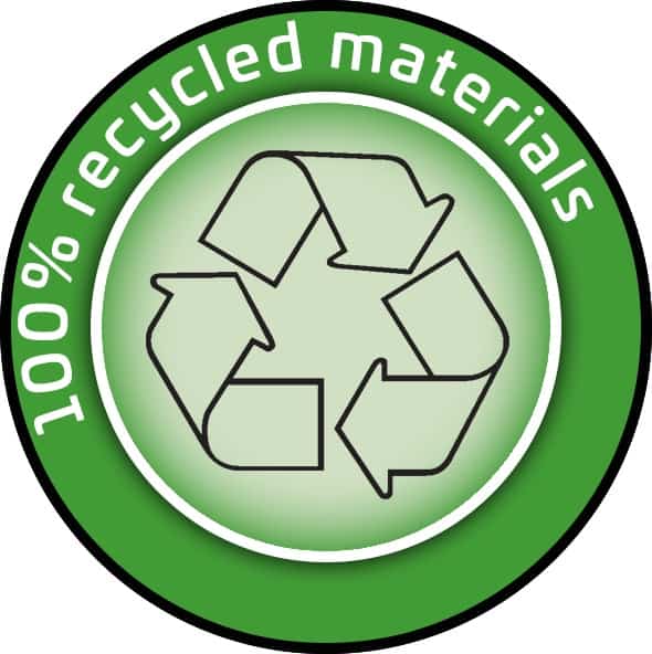 100% Recycled Materials